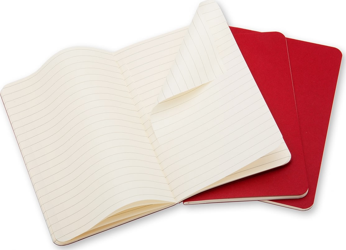 Anteckningsbok Moleskine Cahier L Röd