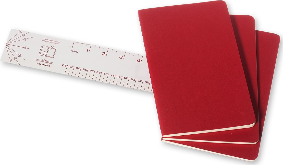 Anteckningsbok Moleskine Cahier L Röd