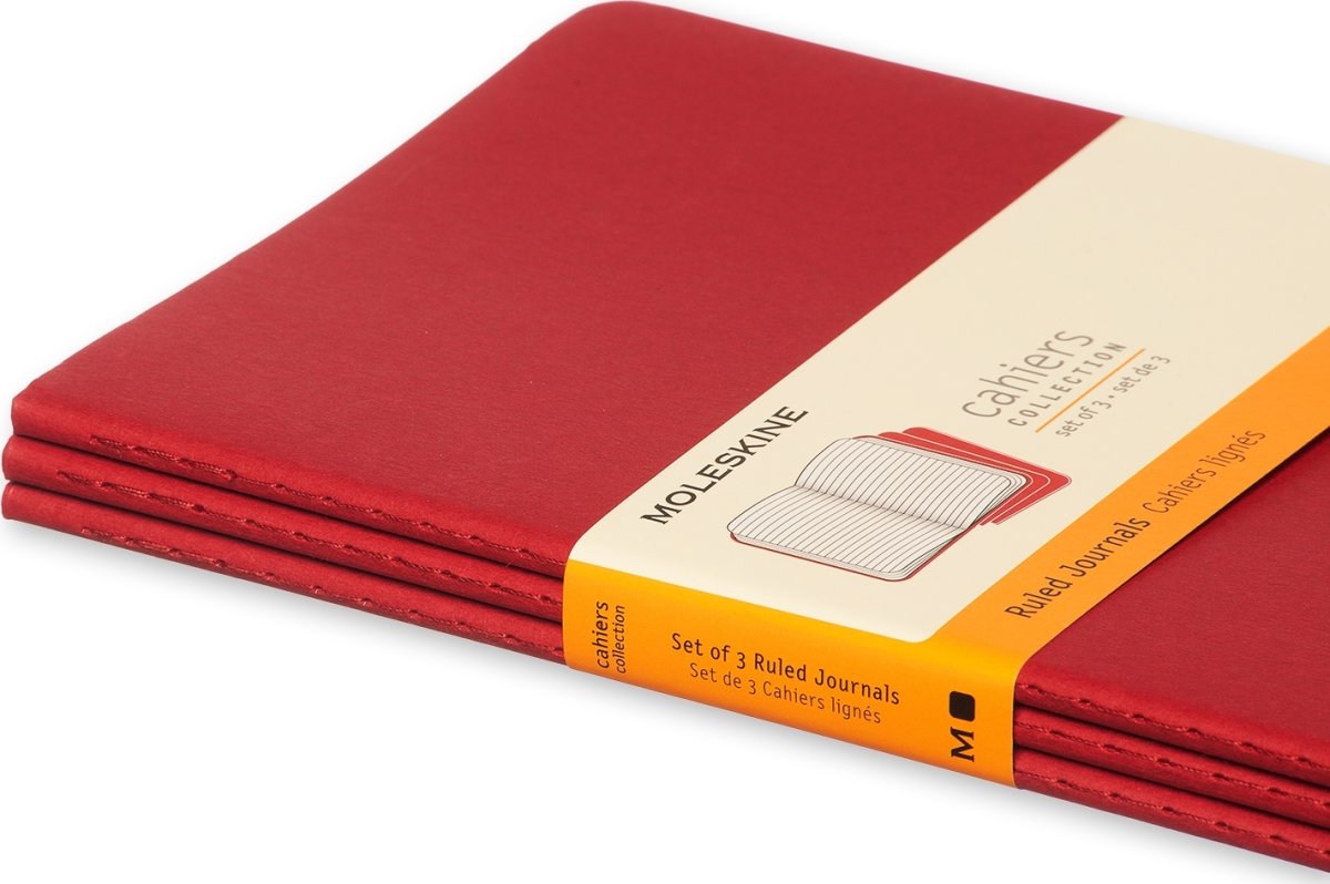 Anteckningsbok Moleskine Cahier L Röd