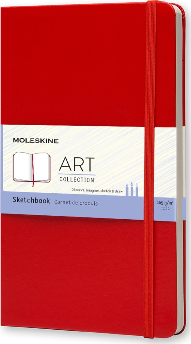 Moleskine Art Sketch Bok L Röd