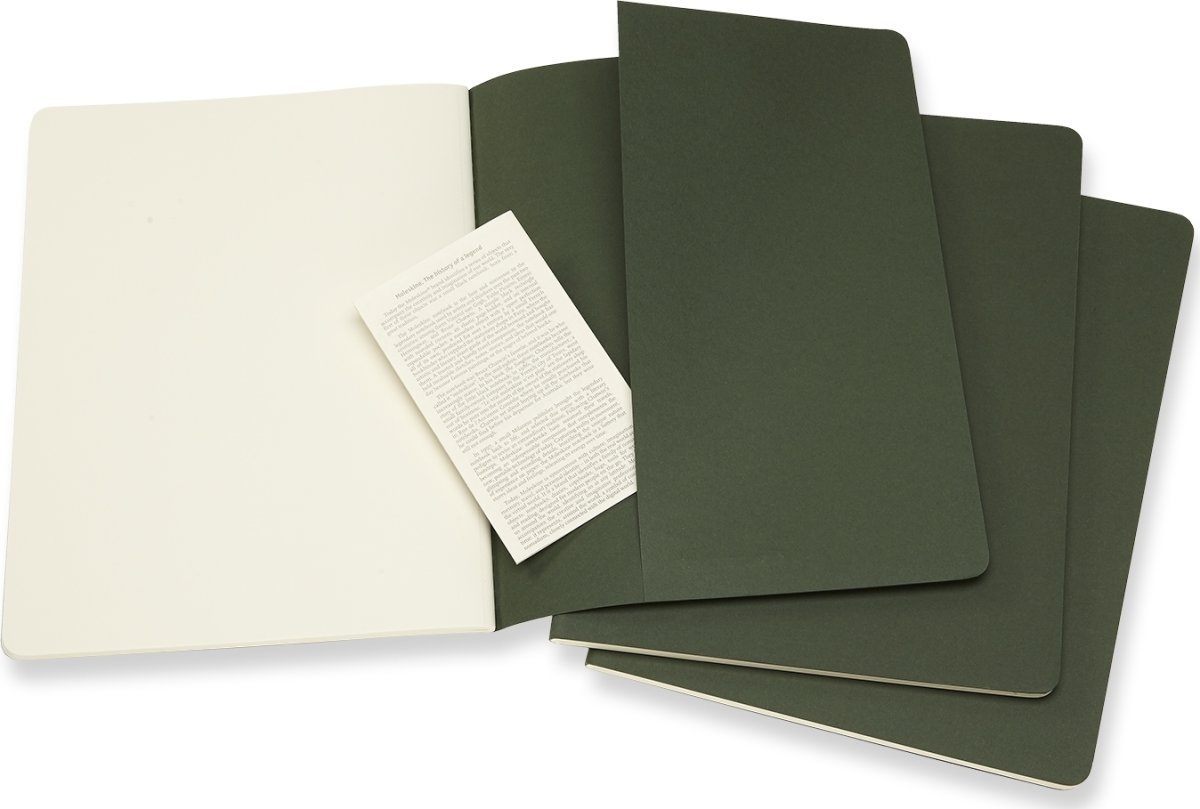 Anteckningsbok Moleskine Cahier XL Grön