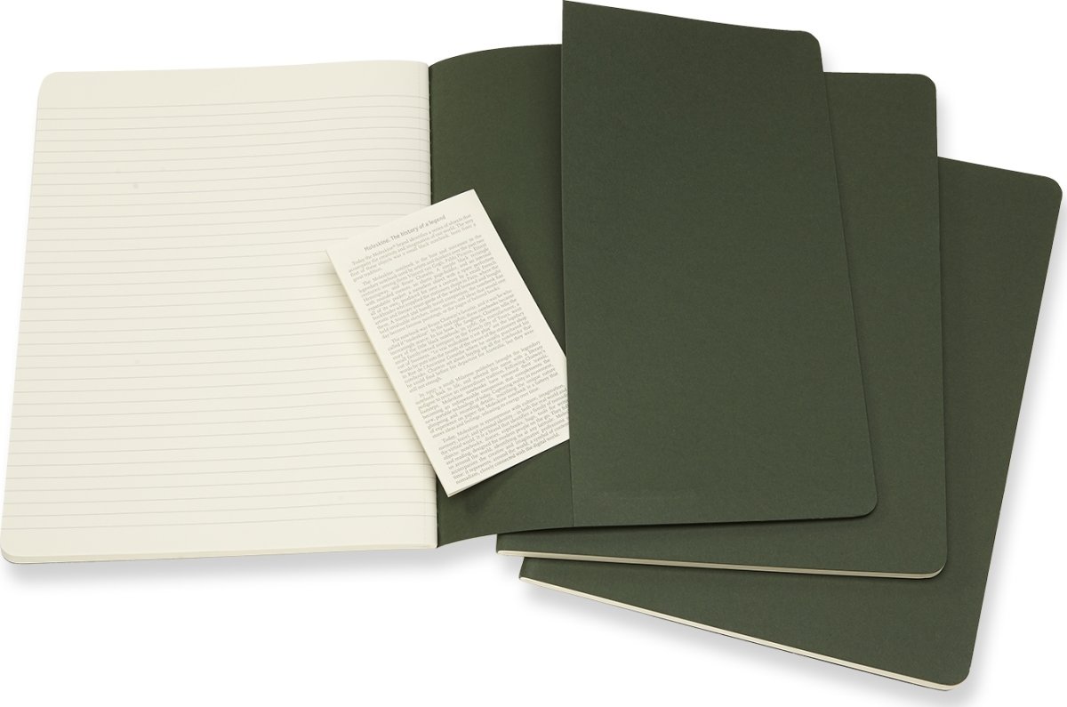 Anteckningsbok Moleskine Cahier XL Grön