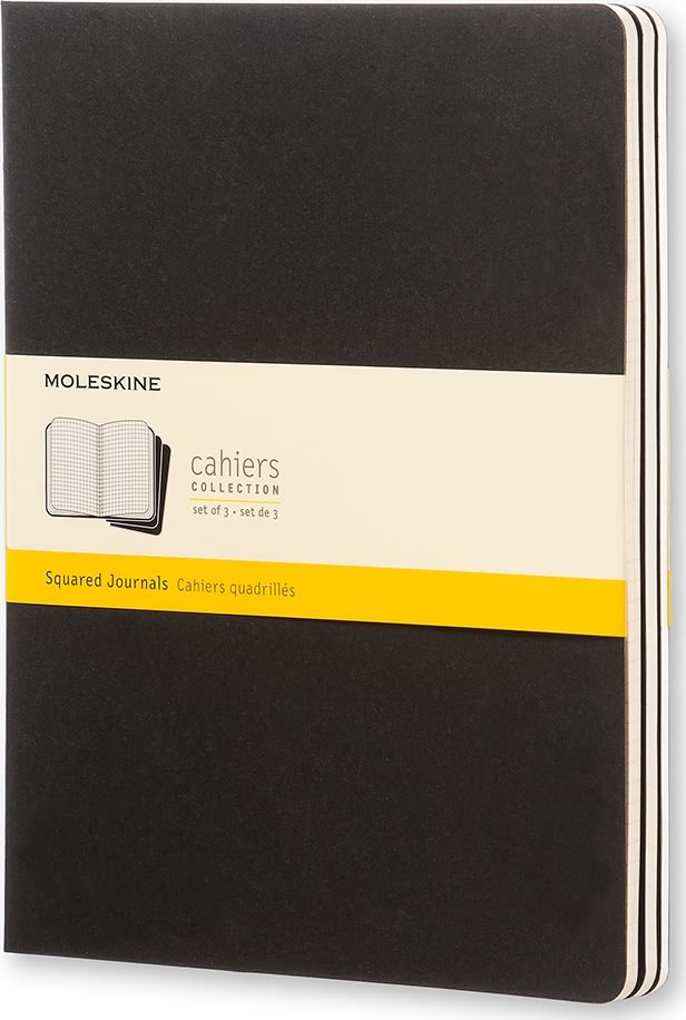 Anteckningsbok Moleskine Cahier XL Svart