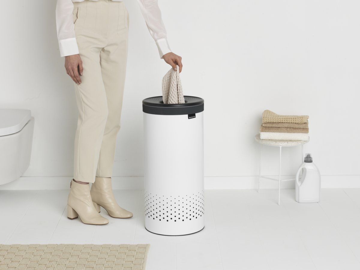 Tvättkorg Brabantia, 35 L, Vit