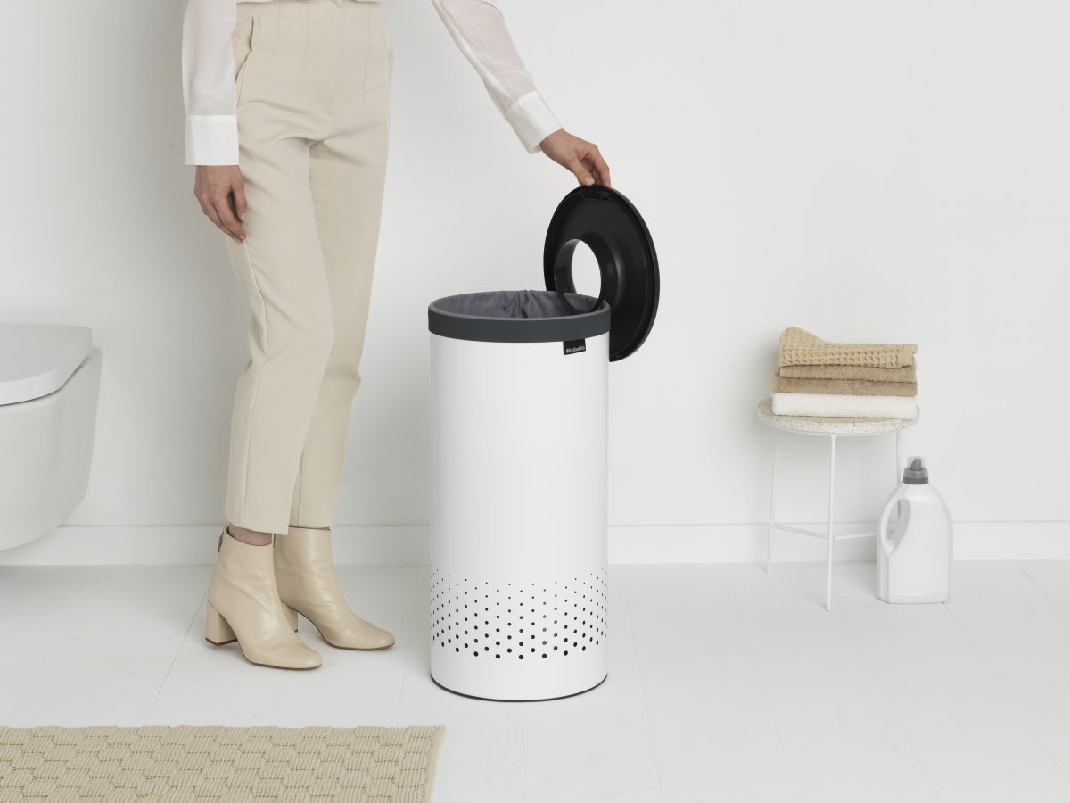 Tvättkorg Brabantia, 35 L, Vit