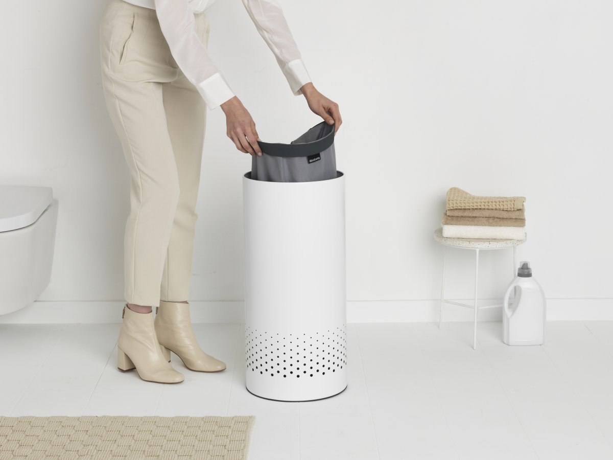 Tvättkorg Brabantia, 35 L, Vit