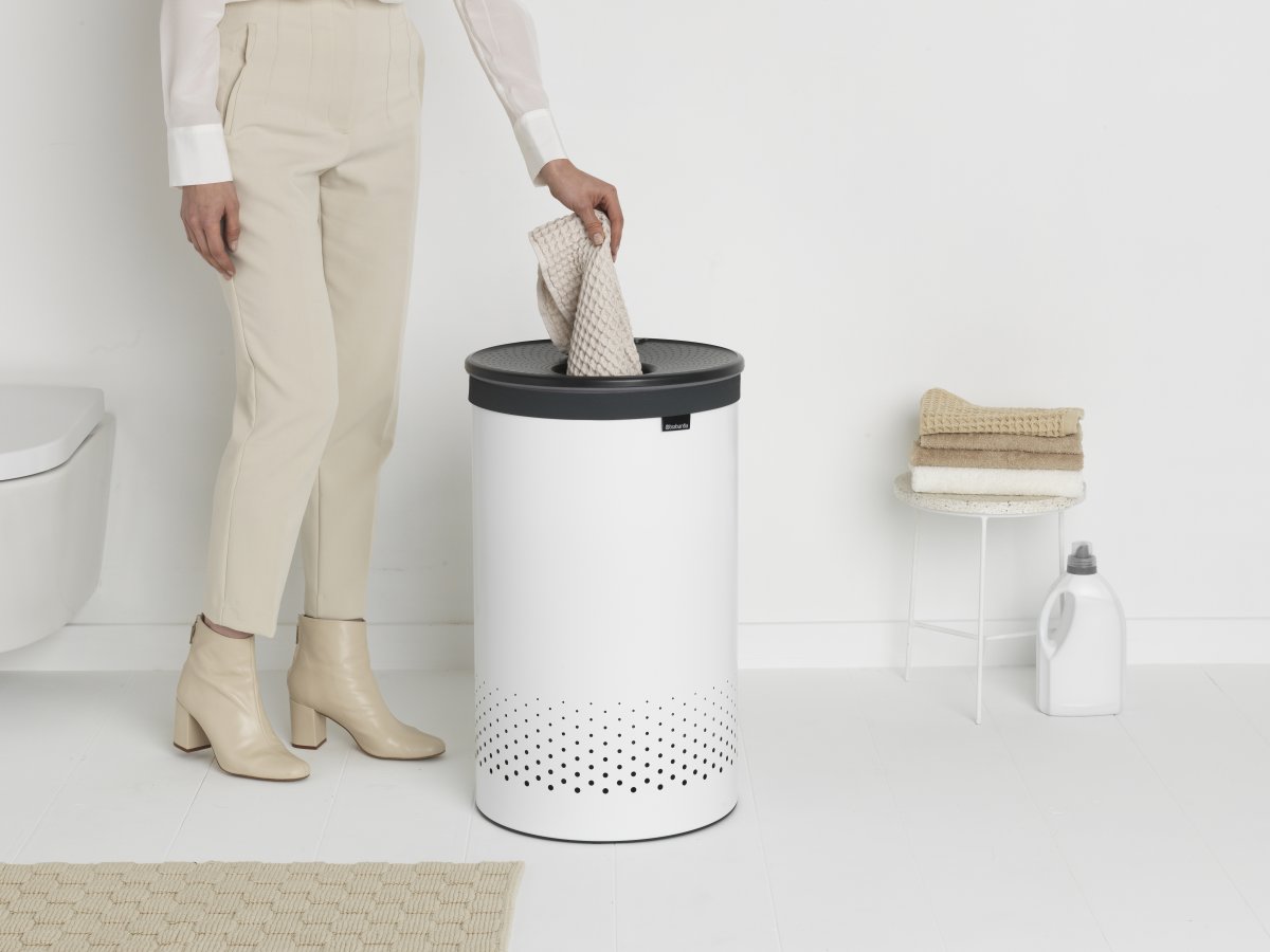 Tvättkorg Brabantia, 60 L, Vit