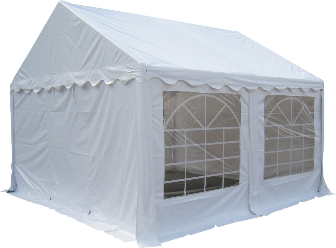 Partytält 5x4 m, 21 pers., PE, vit