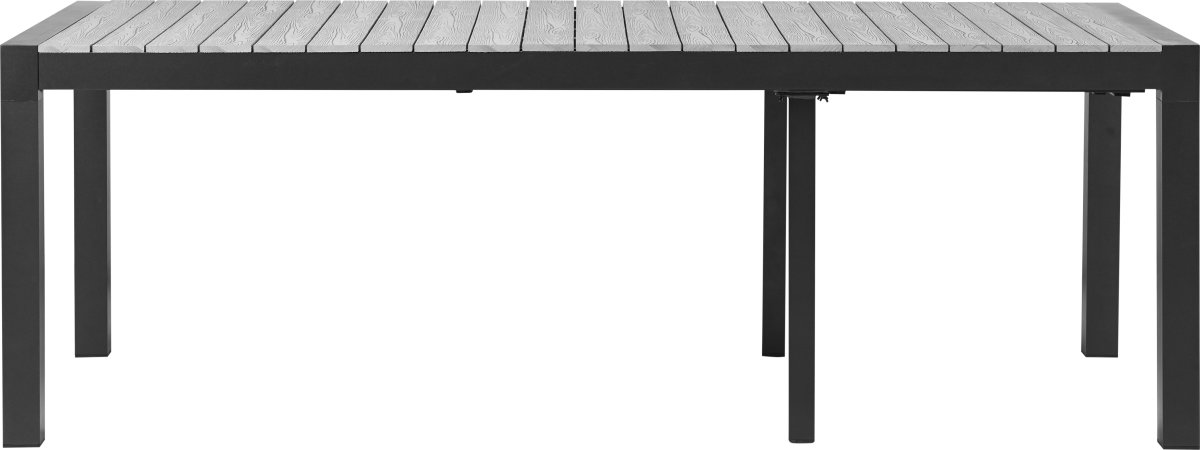 Johan havebord, sort/grå, 223/283/343x100 cm
