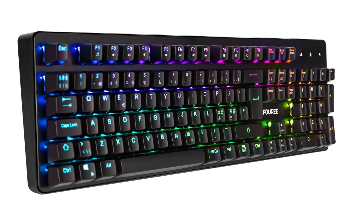 FOURZE GK130 mekanisk RGB belyst gaming tastatur