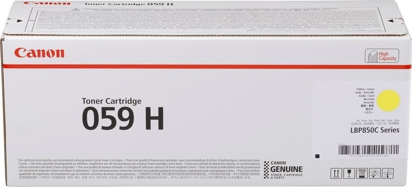Lasertoner Canon 059 H Gul 13 500 sidor