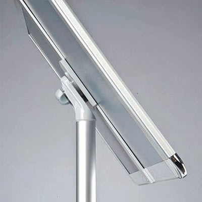 Skylthållare på stativ, Clip-on-ram, A3, aluminium