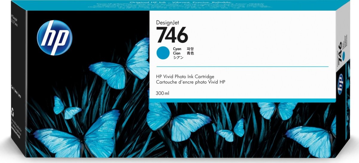 Bläckpatron HP No 746 Cyan 300 ml