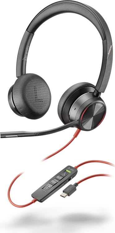Poly Blackwire 8225 USB-C stereo headset, sort