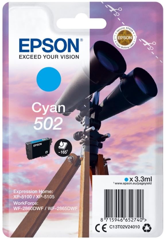 Bläckpatron Epson T502 Cyan