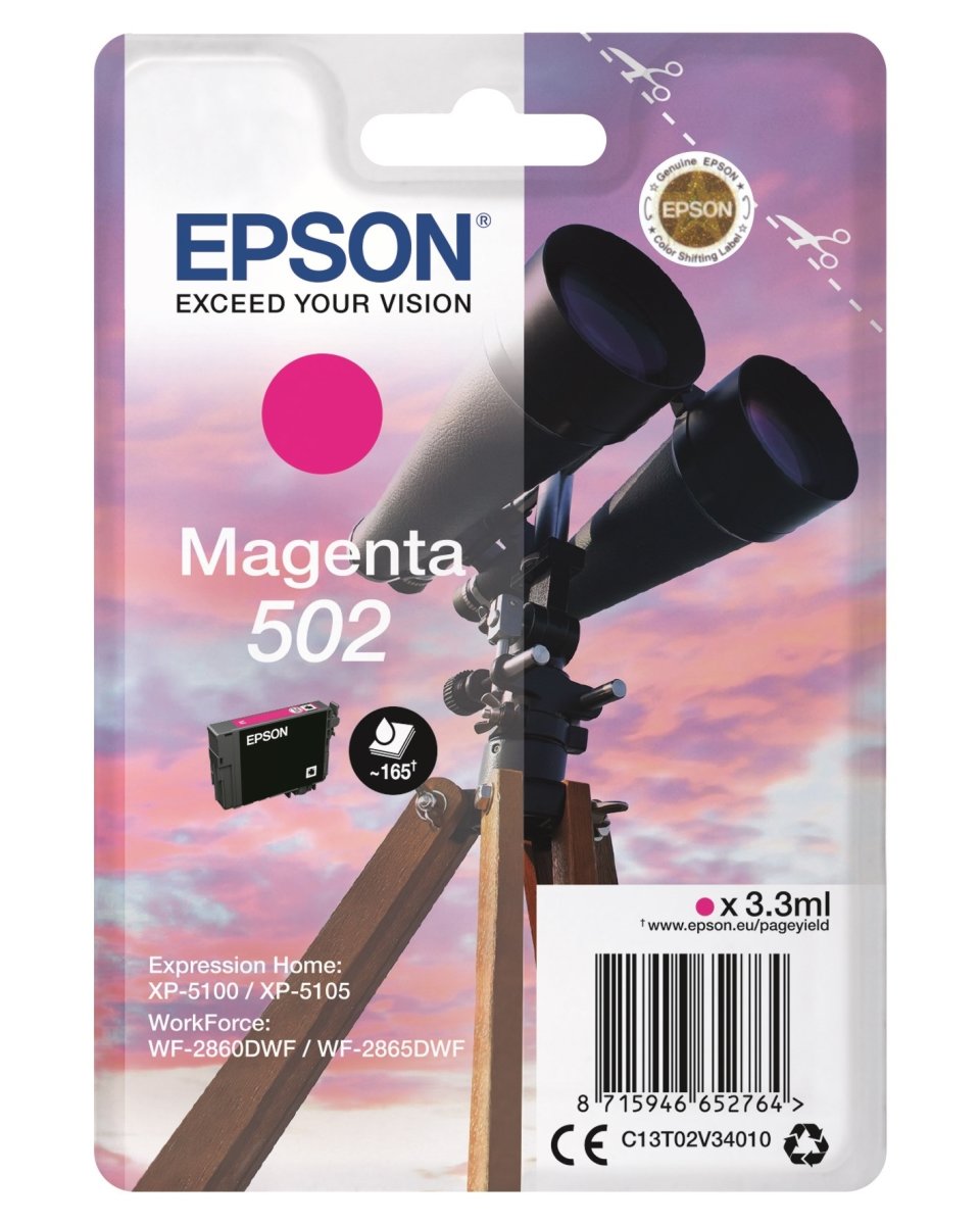 Epson T502 blækpatron, magenta