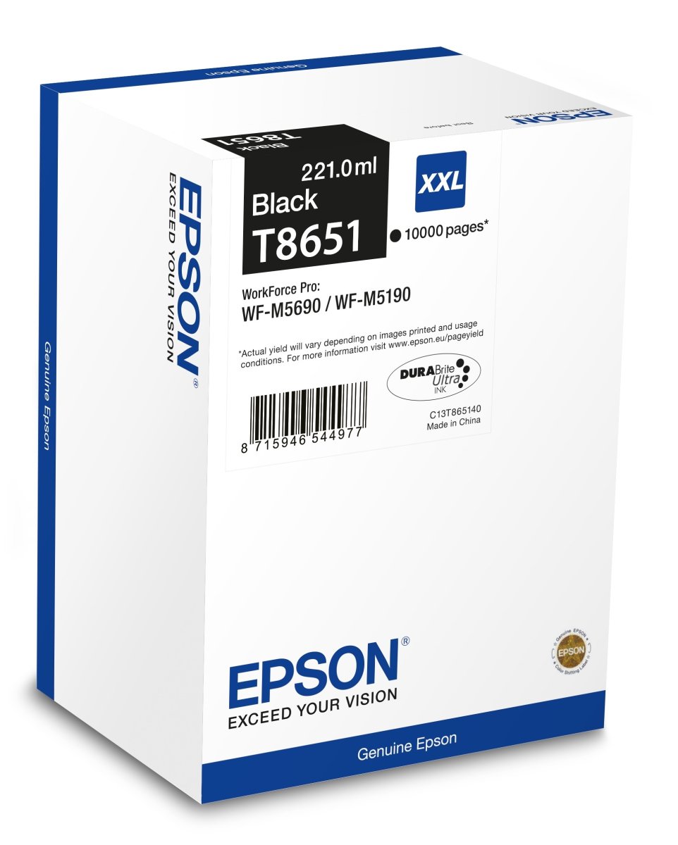 Bläckpatron Epson T8651 XXL Svart