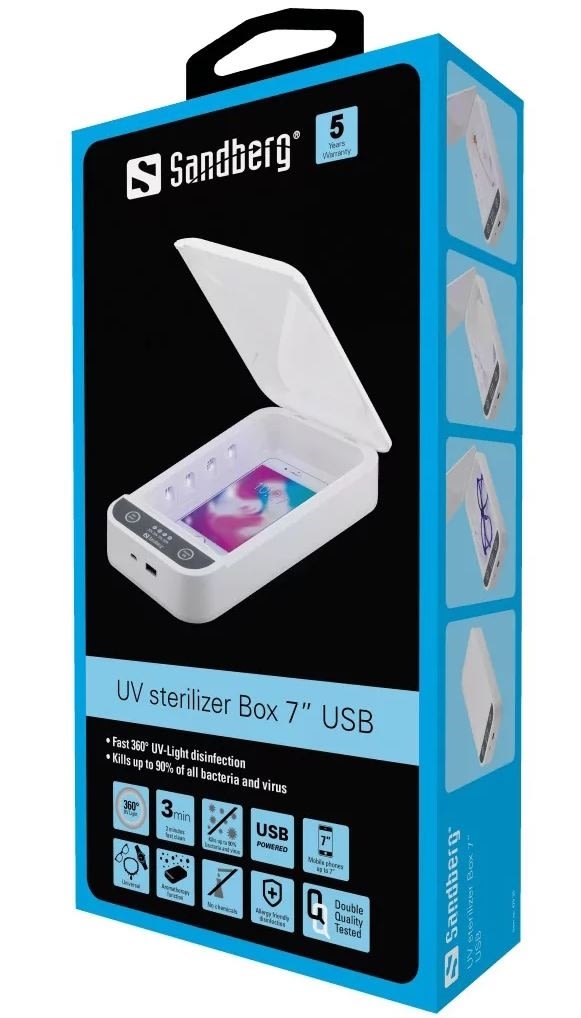 UV-steriliseringslåda Sandberg 7” USB
