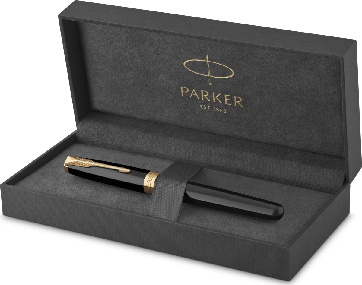 Parker Sonnet Black Lacquer GT Reservoarpenna | F