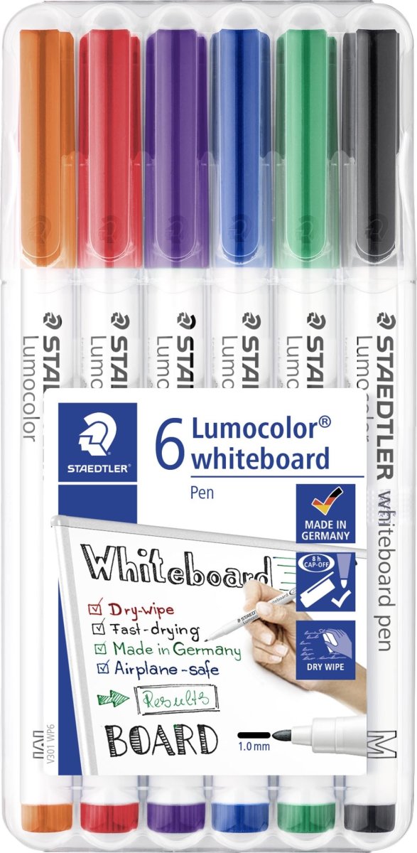Staedtler 301 Whiteboardpenna | 6 färger