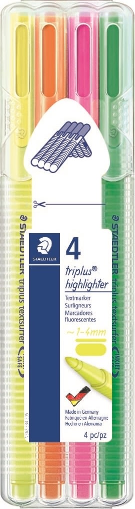Staedtler Triplus Highlighter | 4 färger