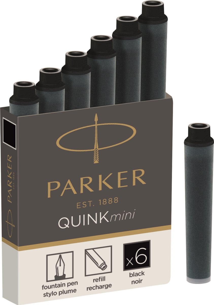 Parker Quink Mini Refill Reservoarpenna Svart 6 st
