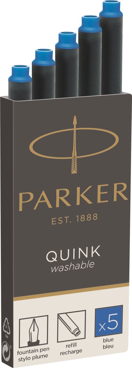 Parker Quink Refill | Reservoarpenna | R.Blue 5 st