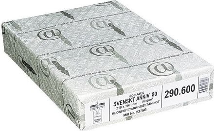 Svenskt Arkiv kopieringspapper | A4/100 g | Ohålat