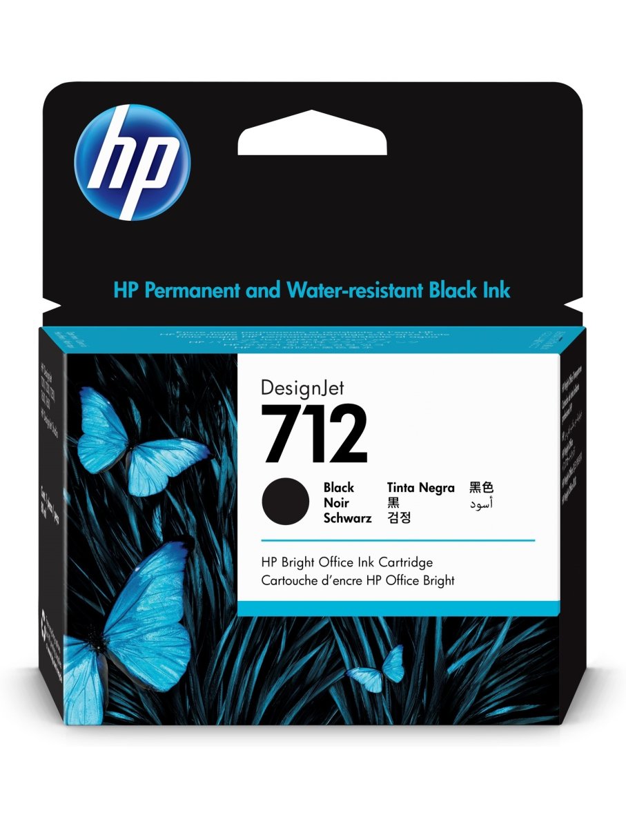 HP nr 712 bläckpatron, svart, 80 ml.