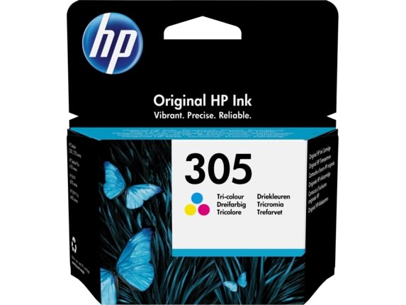 HP nr 305 C M Y bläckpatron, blister, sampack