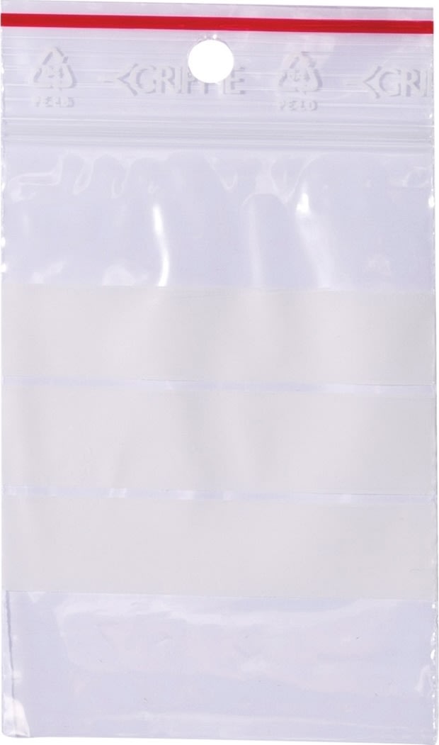 Lynlåspose med skrivefelt 60x80mm, 1000stk