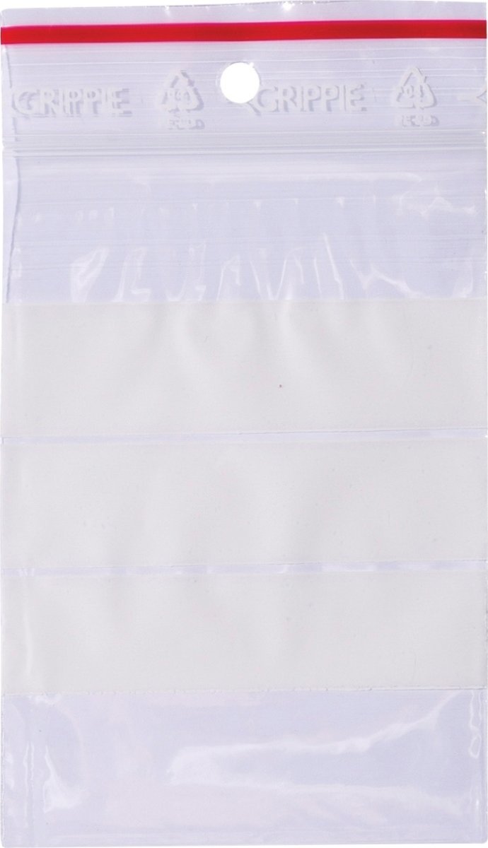 Lynlåspose med skrivefelt 70x100mm, 1000stk
