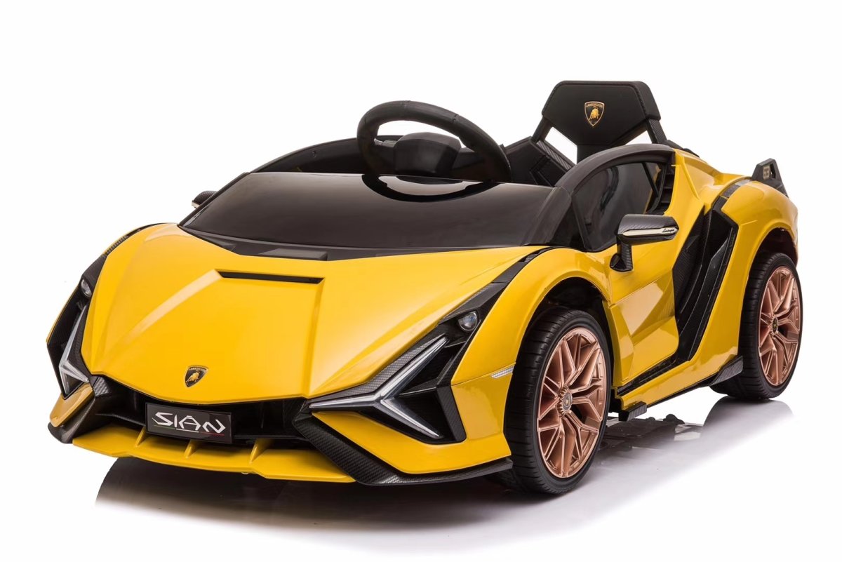 Eldriven Lamborghini Sian barnbil 12V gul