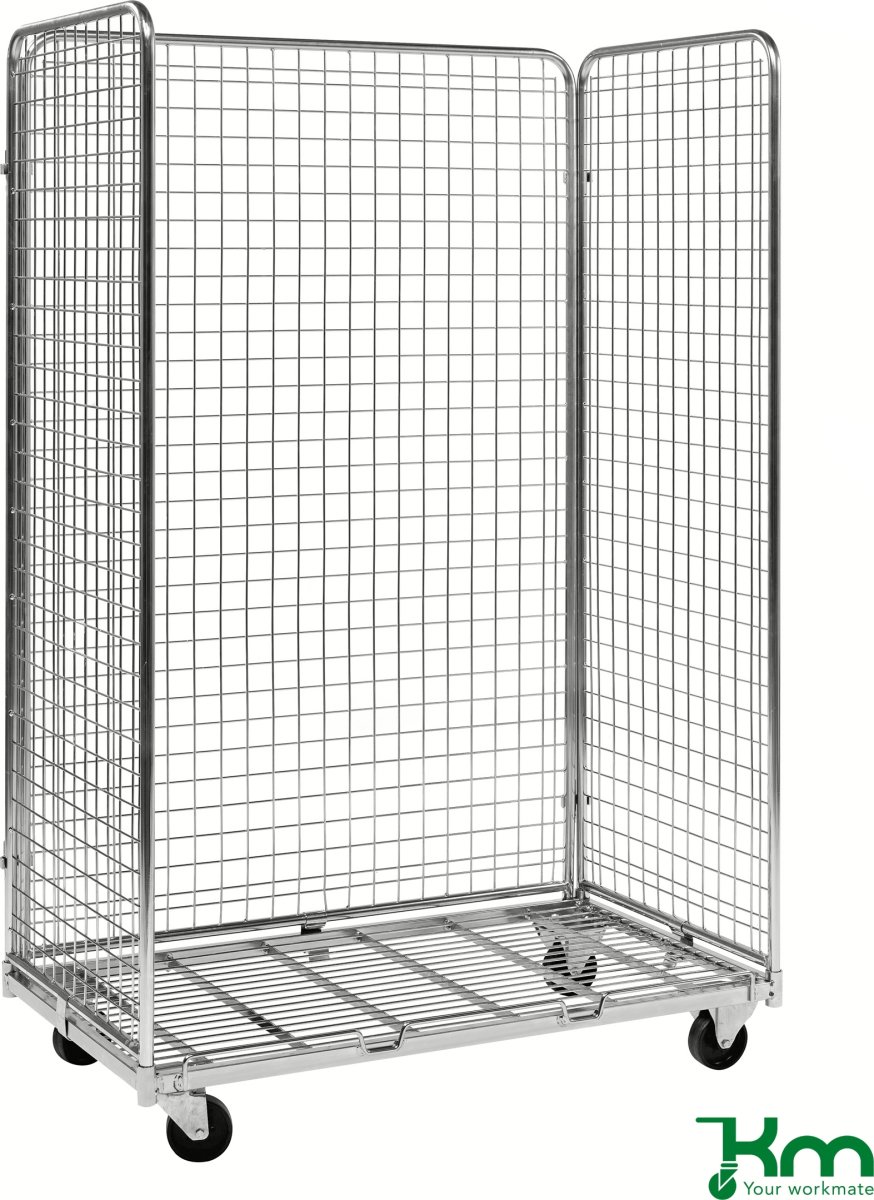 3-sidig rullcontainer för lutande hyllor, 1150x660