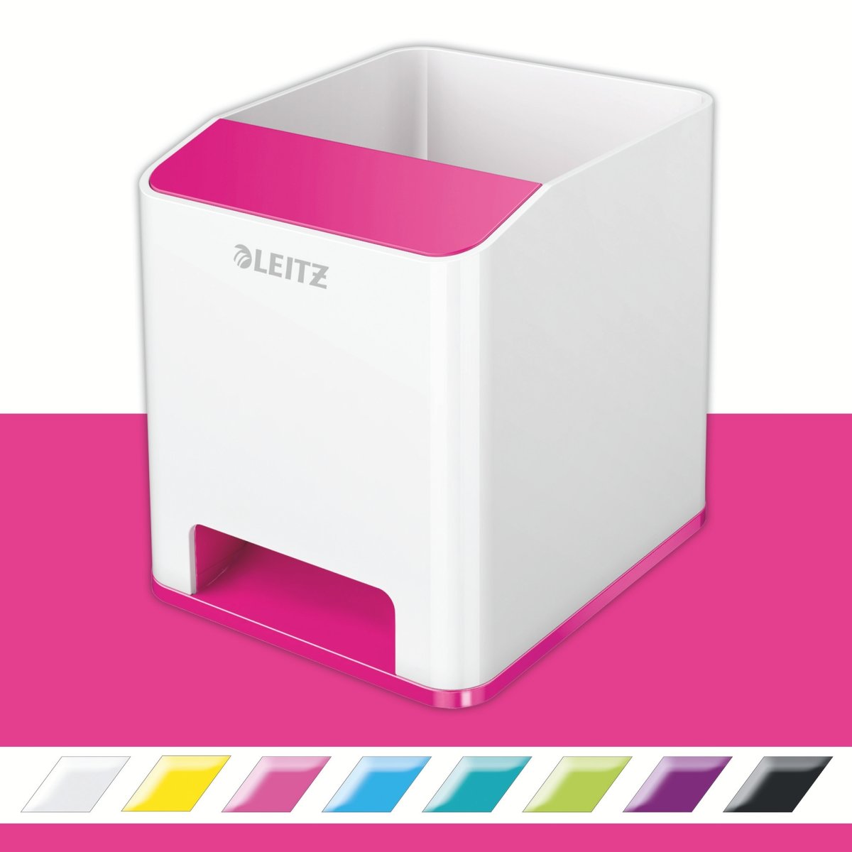 Leitz WOW Sound Penneholder | Hvid/pink