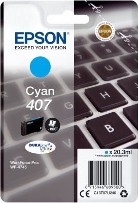 Bläckpatron Epson 407 Cyan