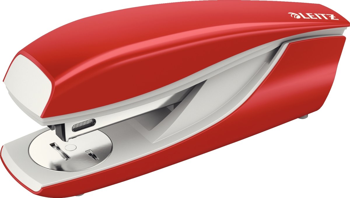 Leitz 5502 häftapparat, röd