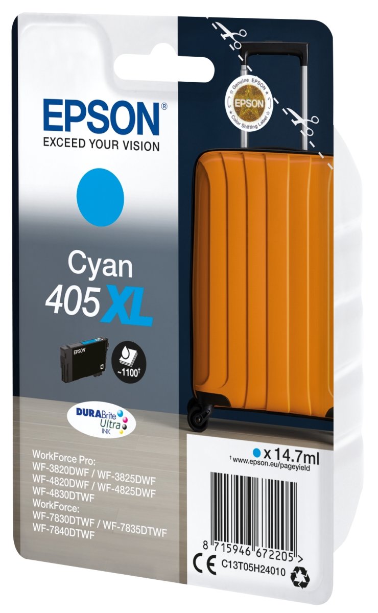 Epson T405 XL bläckpatron, cyan