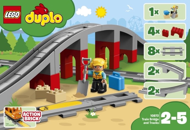 LEGO® DUPLO® Town 10872 Tågbro och spår, 2-5 år