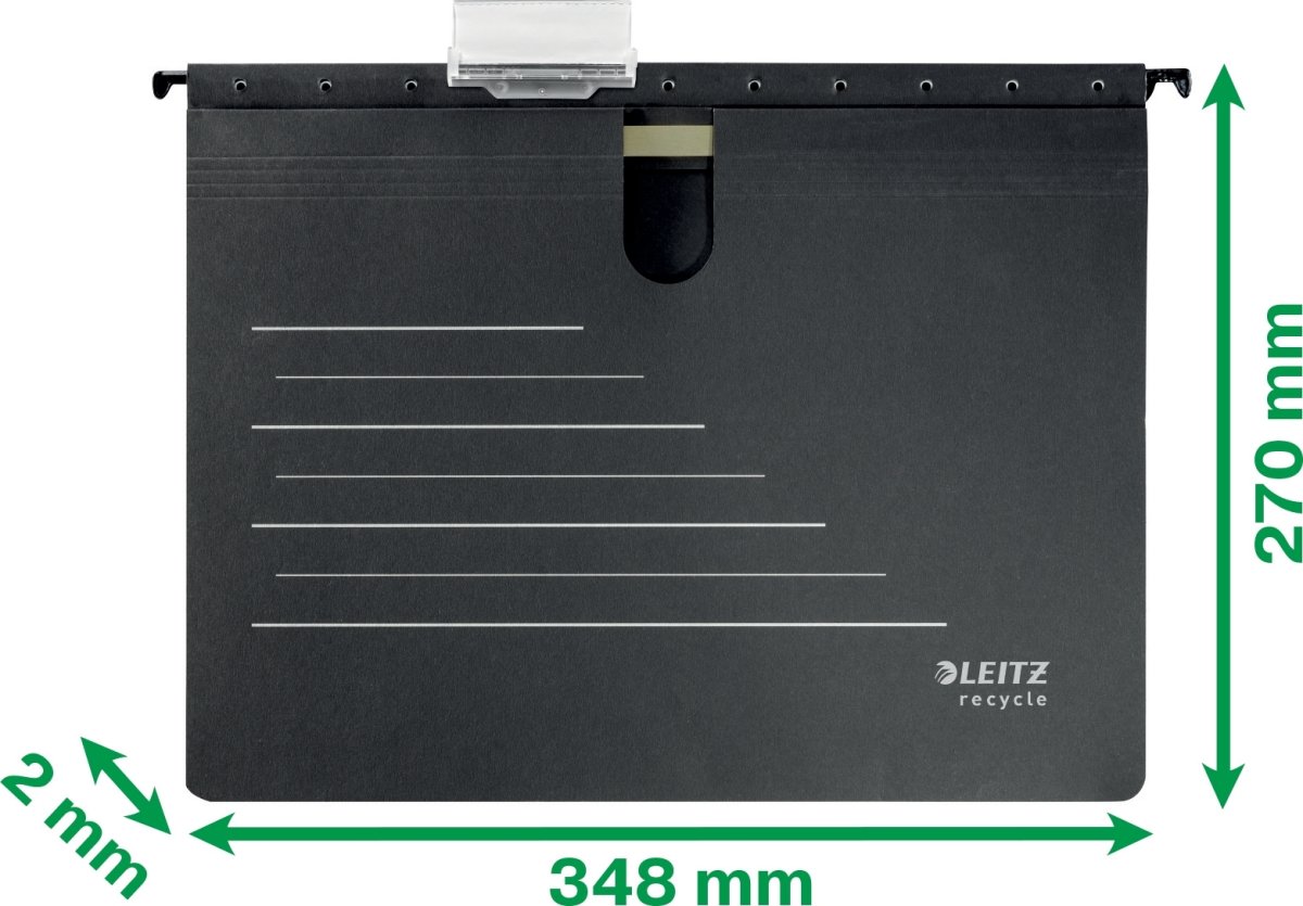 Leitz Recycle hängmapp m. mekanism | A4 | Svart