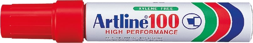 Artline EK100 permanent märkpenna, röd