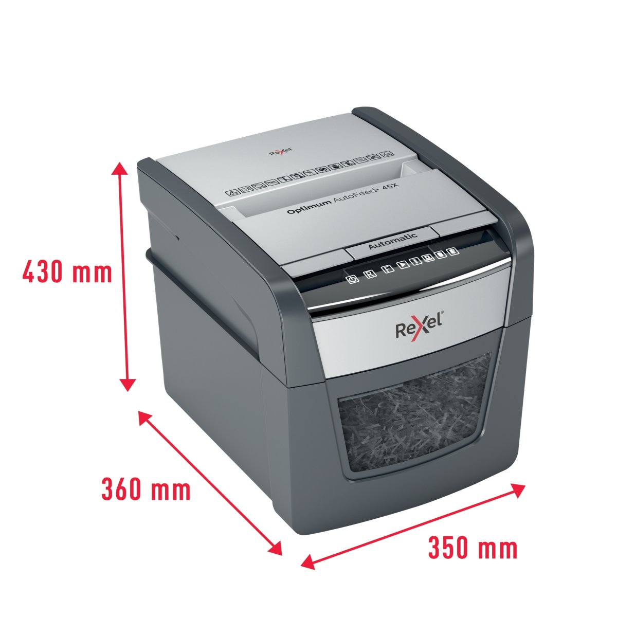 Rexel Optimum AutoFeed+ 45X dokumentförstörare