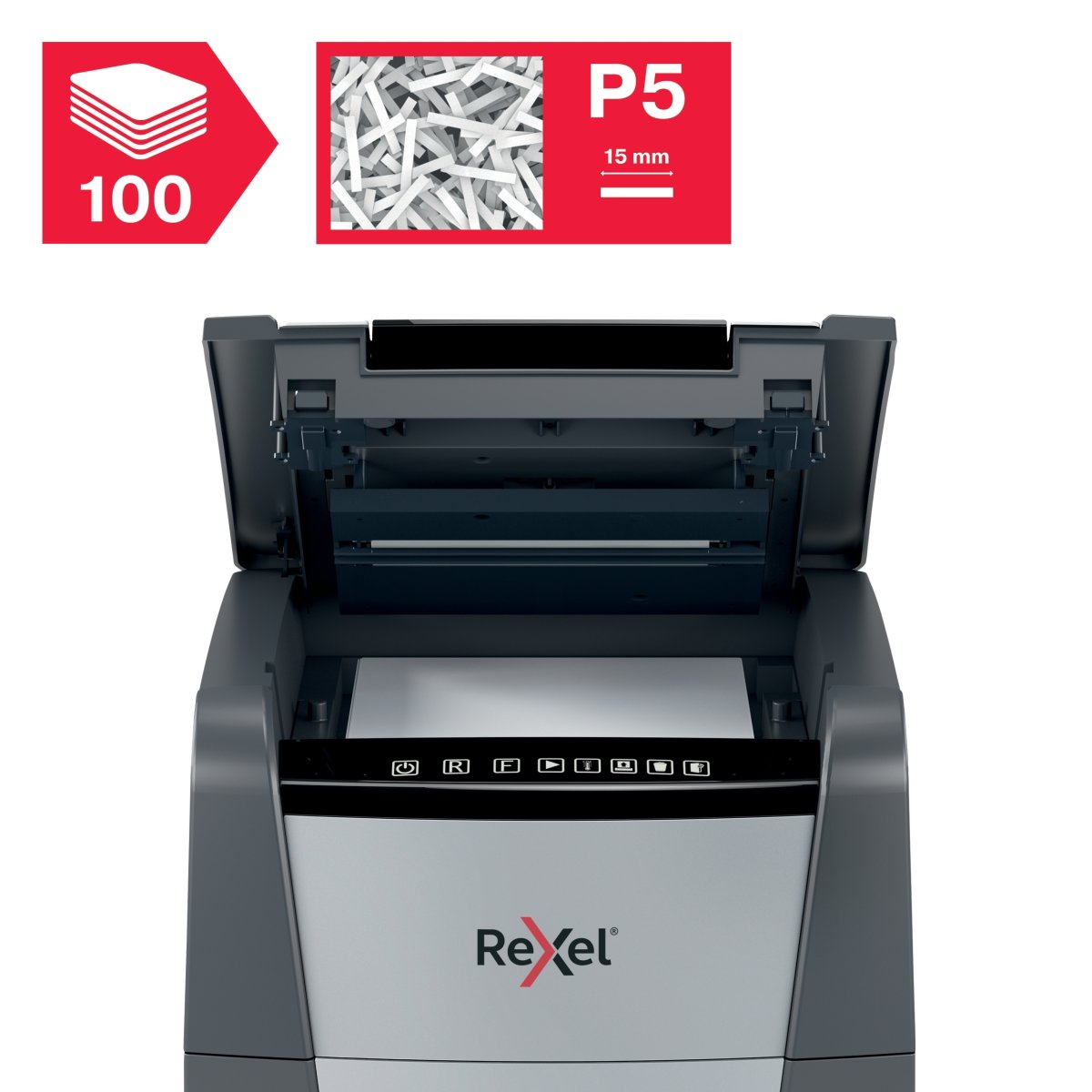 Rexel Optimum AutoFeed+ 100M Dokumentförstörare