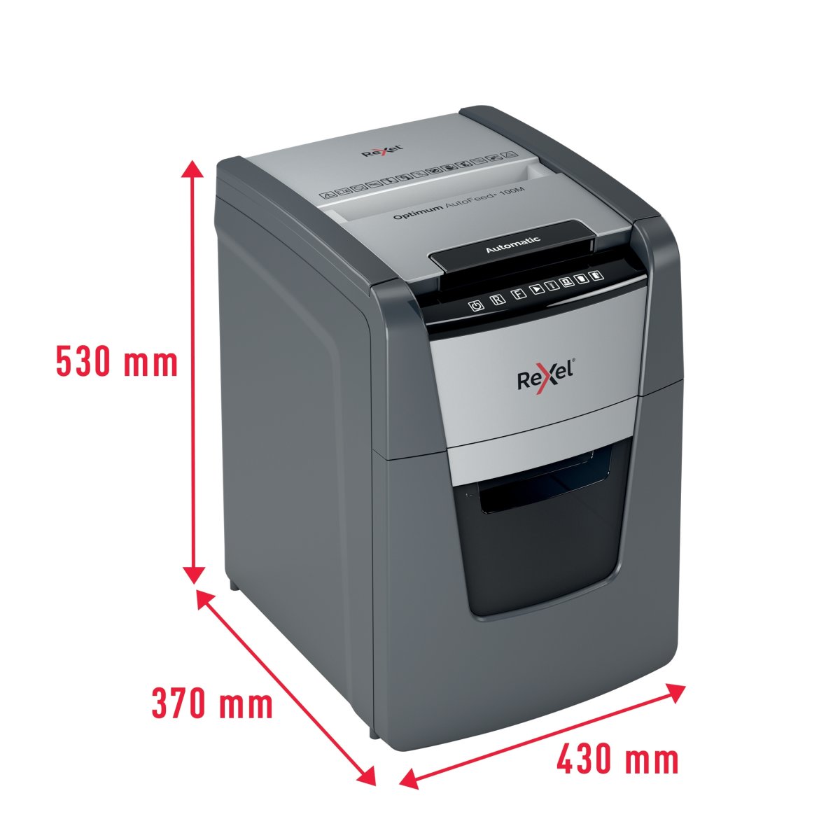 Rexel Optimum AutoFeed+ 100M Dokumentförstörare