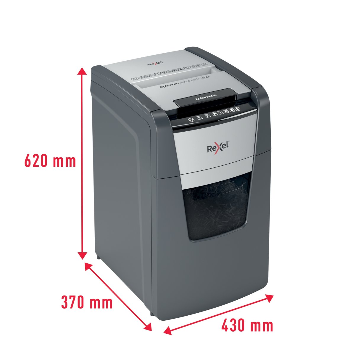 Rexel Optimum AutoFeed+ 150M Dokumentförstörare