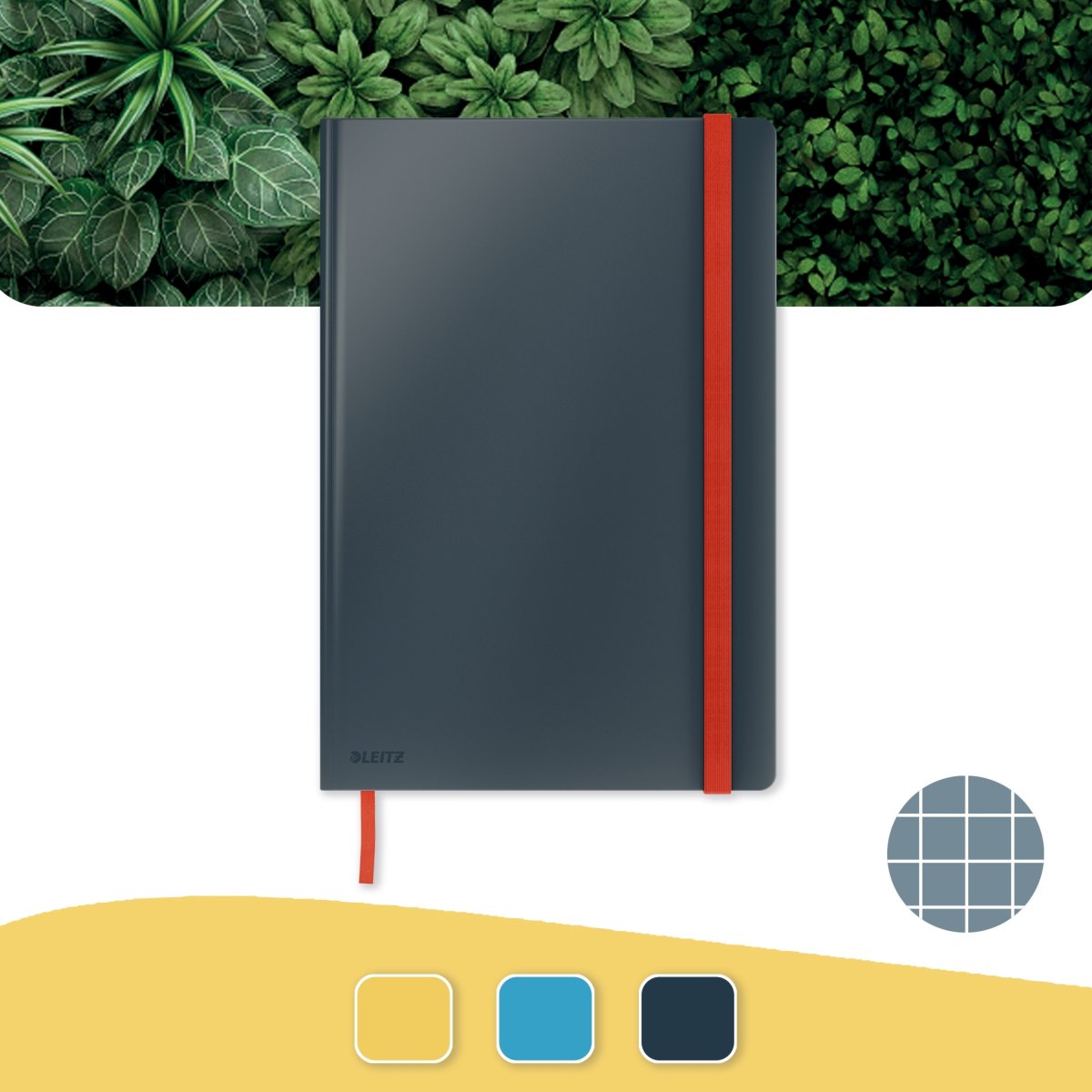 Leitz Cosy Notebook, B5, Kvadratisk, Grå