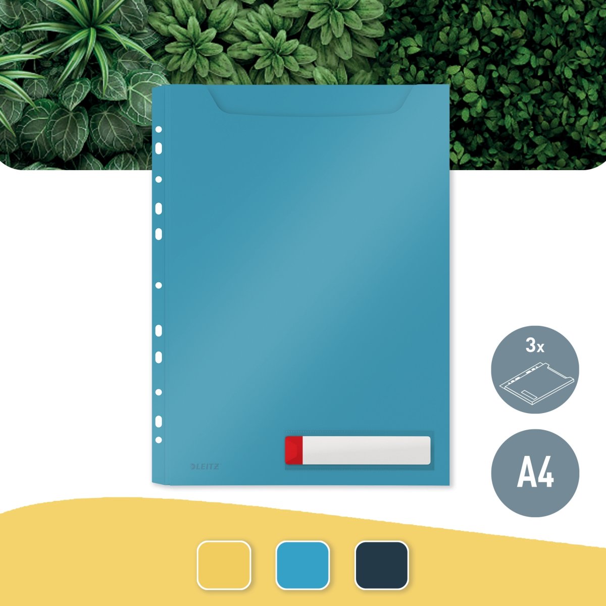 Leitz Cosy Pocket, A4, Exspand., Blå 3 st.