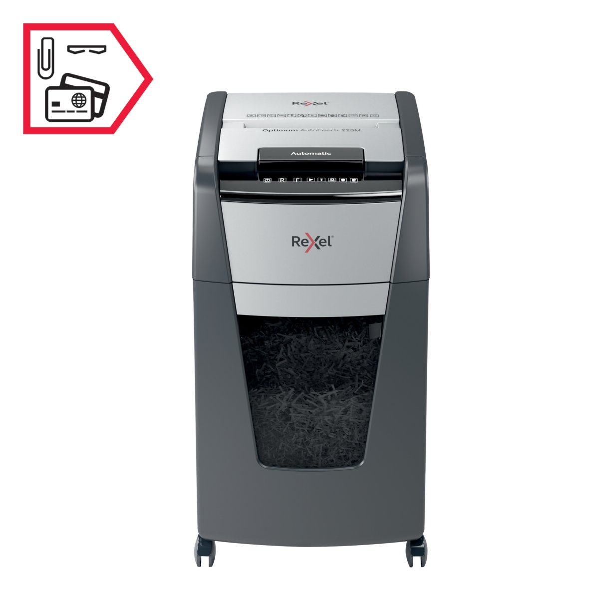 Rexel Optimum AutoFeed+ 225M Dokumentförstörare