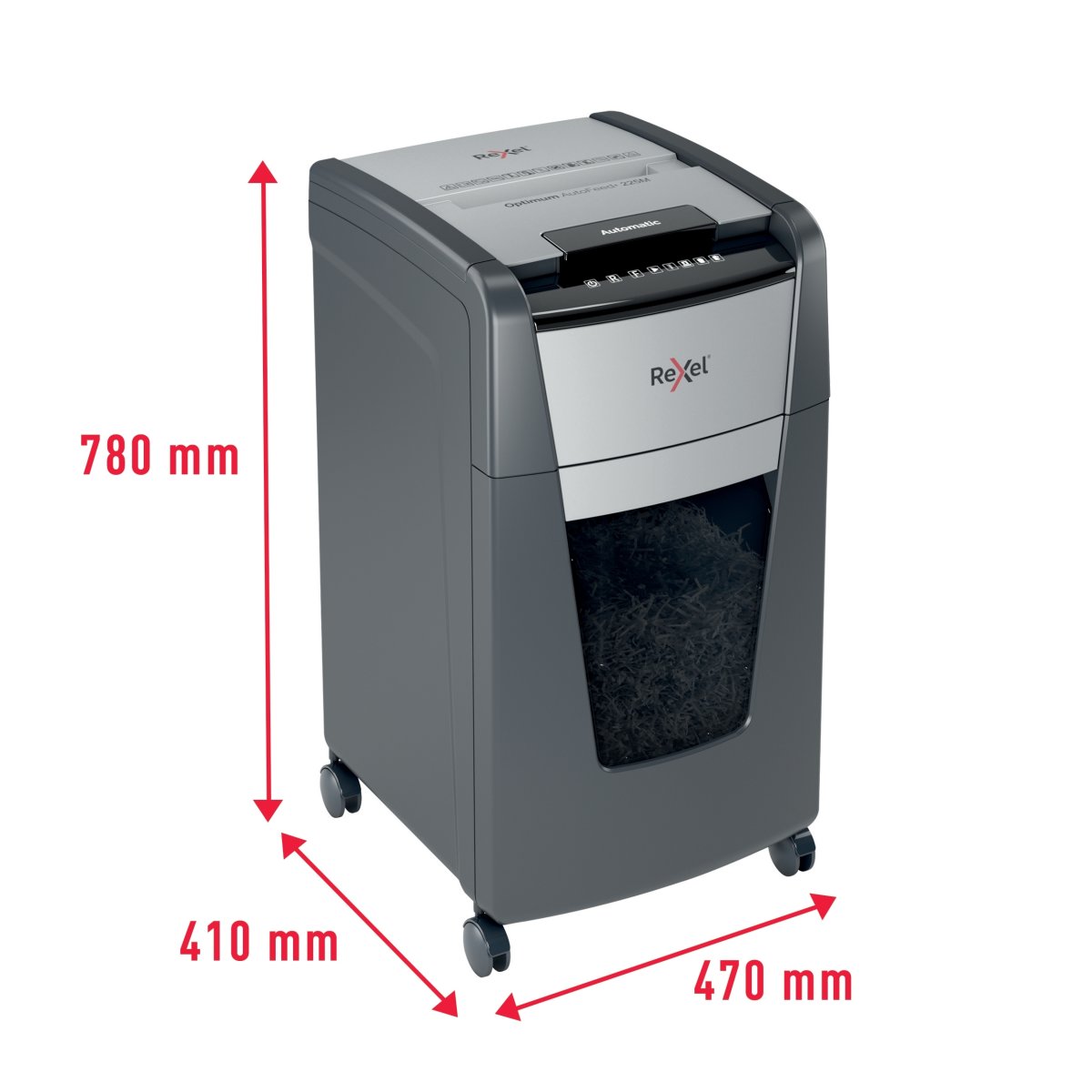 Rexel Optimum AutoFeed+ 225M Dokumentförstörare