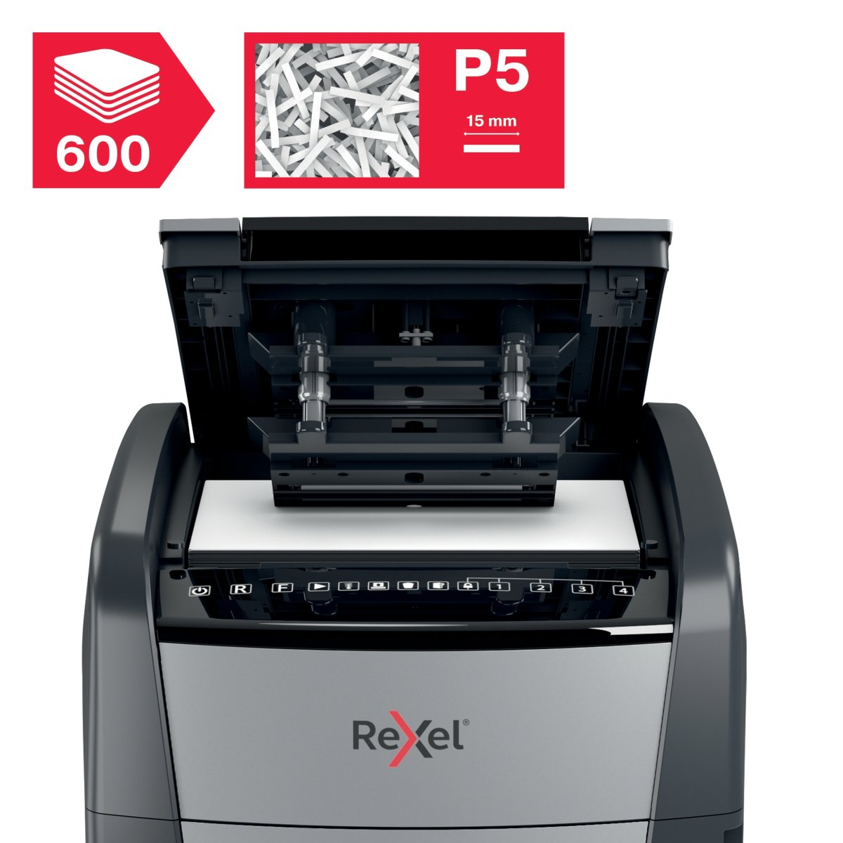 Rexel Optimum AutoFeed+ 600M Dokumentförstörare